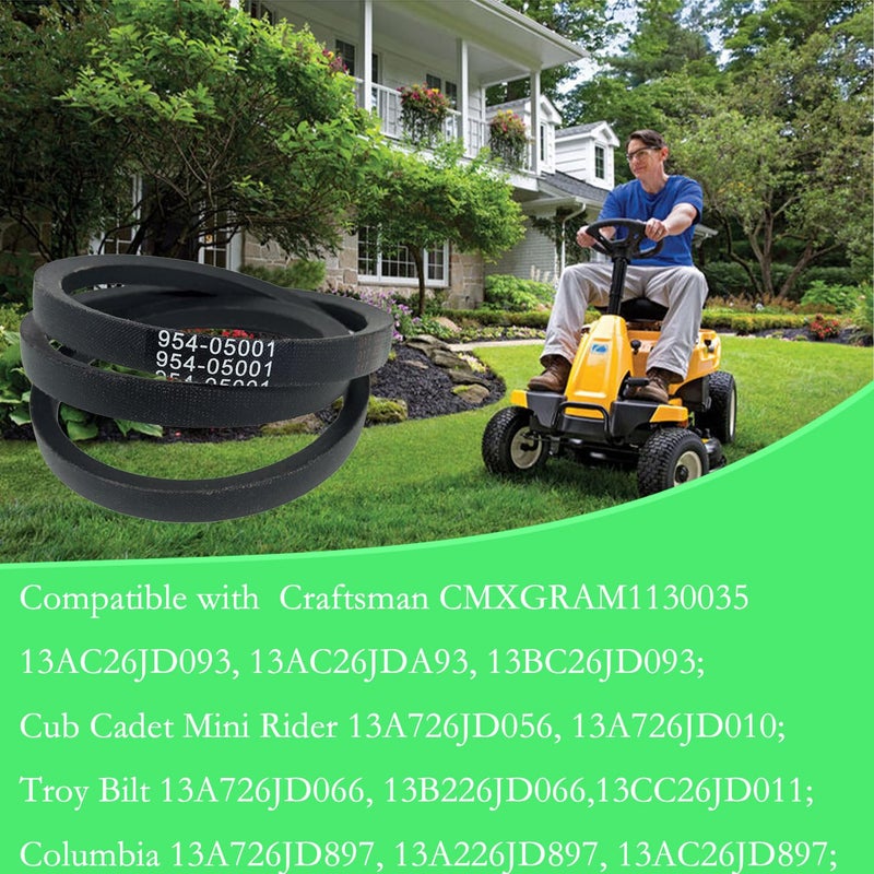 CTPOWER Replaces 954-05001 Mower Deck Belt for Craftsman R1000 R110 Troy Bilt TB30R TB30 Cub Cadet 754-05001 CMXGZAM501065 / Aramid Cord / 43.50 inches - Image 5